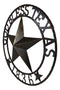 24"Dia Patriotic Western Lone Star God Bless Texas 1836 Metal Wall Circle Sign