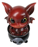 Red Scarlex Drake Potion Pals Small Baby Dragon Imp Sitting in Cauldron Figurine