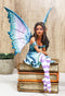 Amy Brown Fantasy Magic Turquoise Ebony Fairy On Books Of Wisdom Figurine