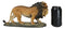 African Savanna Safari Wildlife Majestic Lion Prowling in Grasslands Figurine