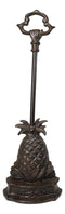 Rustic Cast Iron Tropical Pineapple Door Stop Or Porter With Long Handle