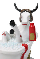 Cow Parade Victorian Bathtub Hot Scene Amore Pin Up Cow Collector's Figurine