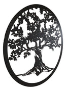 Brown 24"D Oversized Celtic Tree of Life Medallion Metal Wall Circle Plaque