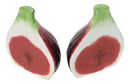 Realistic Ceramic Purple Fig Halves Salt And Pepper Shakers Figurine Set