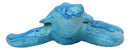 Pack Of 4 Blue Patina Cast Iron Sea Turtle Tortoise Hatchling 4"L Figurines