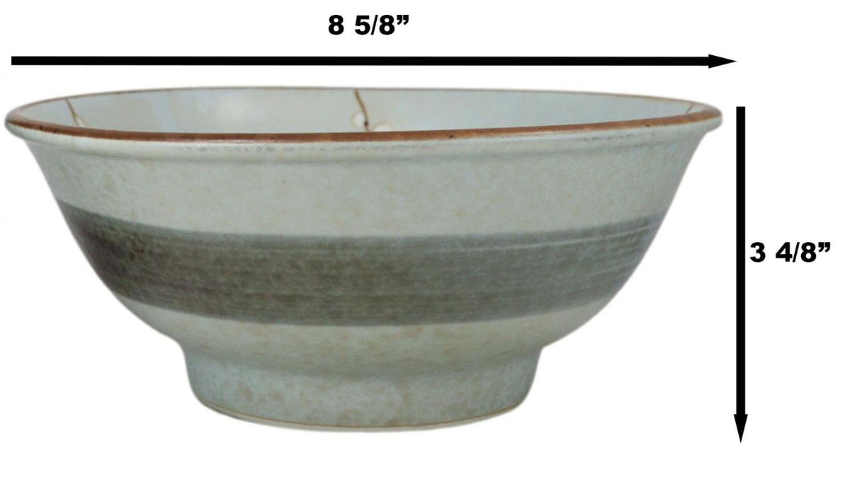 Made In Japan Set of 2 Sakura Cherry Blossoms Blue Plum Ramen Soup Bowls 42 oz