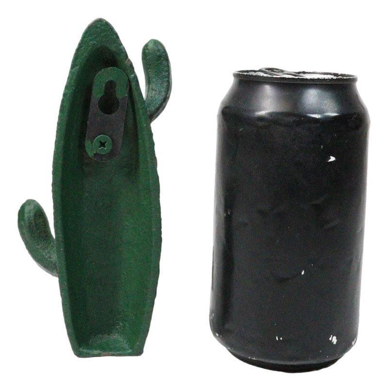 Pack Of 2 Cast Iron Rustic Southwestern Desert Cactus 2-Pegs Double Wall Hook
