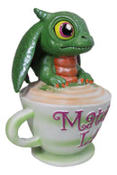Ruth Thompson Artisan Matcha with Maeve Drake Wyrmling Dragon In Cup Figurine