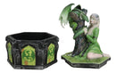 Fantasy Four Seasons Summer Friendship Fairy With Dragon Decorative Box Figurine