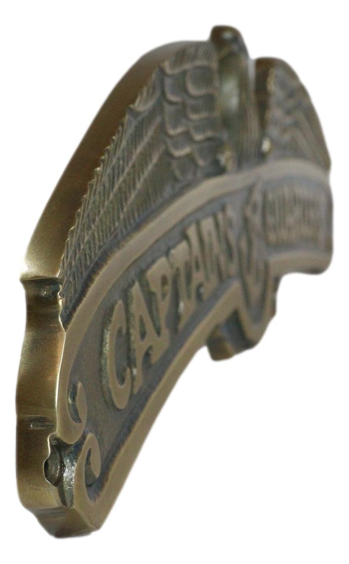 Nautical Marine Captains Quarters Eagle Sailor Anchor Aluminum Wall Decor Plaque - Ebros Gift