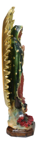 Our Lady of Guadalupe With Mandorla of Rays Mother Mary Catholic Figurine 8"H