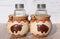 Western Native American Buffalo Bison Canister Jars Salt Pepper Shakers Holder