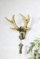Deer Stag Antler Wall Hook Rustic Western Faux Bone Antler Single Peg Hanger