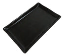 Pack of 6 Black Kokuyo Minimalist Wavy Rectangular Sushi Lunch Plates 7.75" L