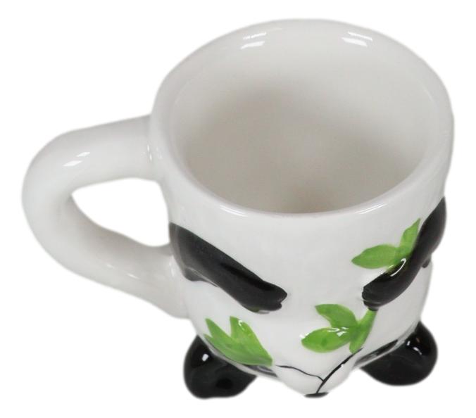 Topsy Turvy Ceramic Giant Asian Panda Bear Latte Juice Dessert Mini Mug Cup