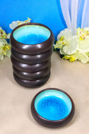 Pack Of 6 Blue Sky Aozora Kannyu Blue Sky Porcelain Banchan Deep Dish 4" D 5oz