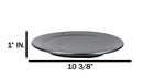 Pack Of 5 Ceramic Black Tetsu Kesho Collection Large Round Dinner Plates 10" D