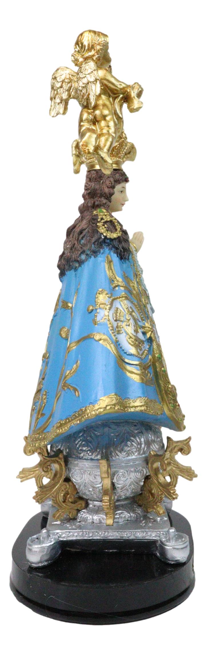 Our Lady of San Juan De Los Lagos with Golden Crown And Angels Figurine 12"H
