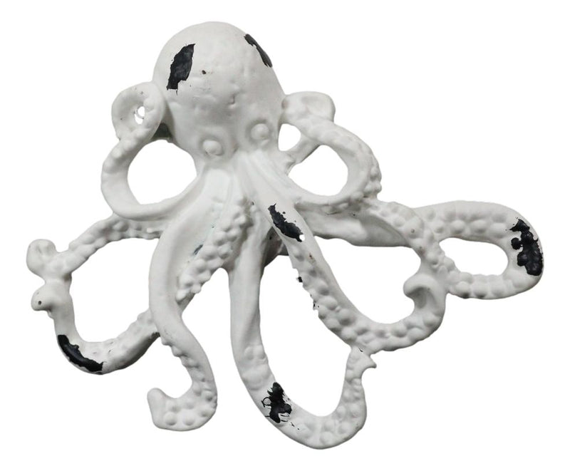Pack Of 6 Cast Iron Vintage White Sea Octopus Drawer Cabinet Door Pull Knobs