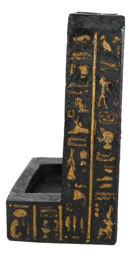 Egyptian God of The Dead Anubis Hieroglyphs Backflow Incense Burner Figurine - Ebros Gift