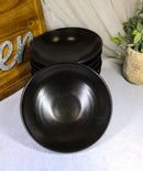 Pack Of 6 Black Kokuyo Ceramic Collection Large Ramen Soup Dinner Bowl 36oz 9"D