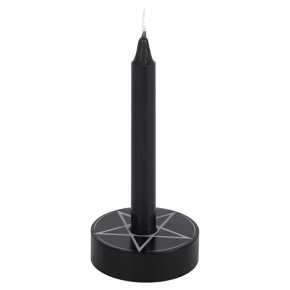 Set Of 6 Occult Wicca Witchcraft Pentagram Star Circle Spell Candle Holders 2"D