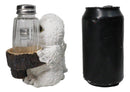 Wildlife Birds White Snowy Owl Couple Salt and Pepper Glass Shakers Holder
