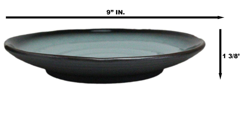 Pack Of 5 Blue Sky Seikai Collection Porcelain Round Dinner Plates 8.75" D