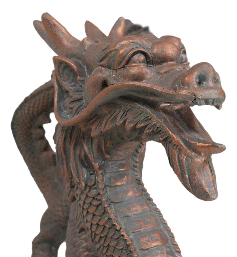 Feng Shui Far East Oriental Mushu Chinese Dragon King On Four Legs Figurine 12"L