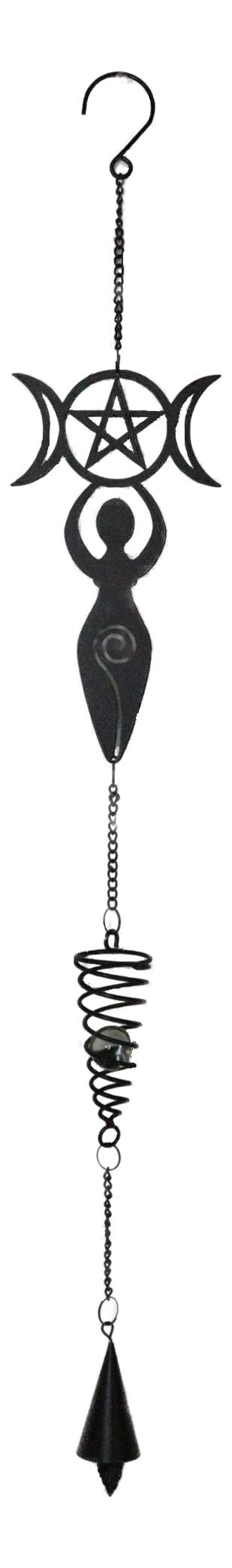 Wicca Celtic Goddess Danu Triple Moon Goddess Spiral Wall Hanging Decoration