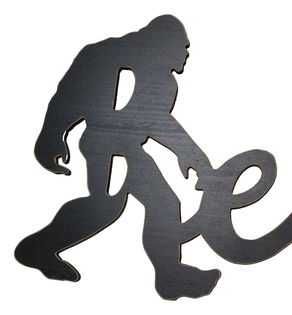 Legend Bigfoot Sasquatch Big Foot Believe Word Sign Cutout MDF Wood Wall Decor