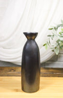 Set Of 6 Porcelain Tetsu Kesho Iron Balck Japanese Wine Sake Tokkuri Flasks 9oz