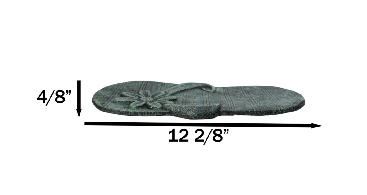 Cast Iron Flip Flop Stepping Stones Set of 2 Beach Getaway Left & Right Sandals