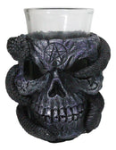 Set Of 2 Ossuary Gothic Pentagram Slitherin Skull And Serpent Snake Shot Glasses