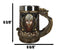 Viking Skull Berserker Warrior Wearing Horned Helmet Axes And Shields Coffee Mug