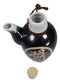 Glossy Black Traditional Japanese Soy Sauce Dispenser Flask Set Made in Japan