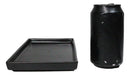 Pack Of 6 Black Kokuyo Ceramic Rectangular Sushi Plate Raised Straight Edge