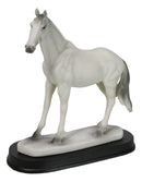 Equine Rare Breed Camarillo White Horse Steed Model Figurine On Base 6.25"L