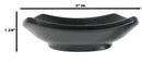 Pack Of 6 Black Silk Melamine Curved Square Appetizer Sides Banchan Plates 4.5"D