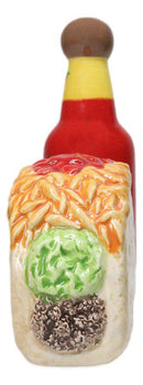 Ceramic Taco Tuesday Hot Sauce Bottle And Cheese Taco Salt Pepper Shakers Set
