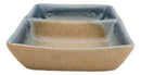 Pack Of 6 Ceramic Ao Nagashi Soy Sauce Or Condiment Dishes With 2 Compartments