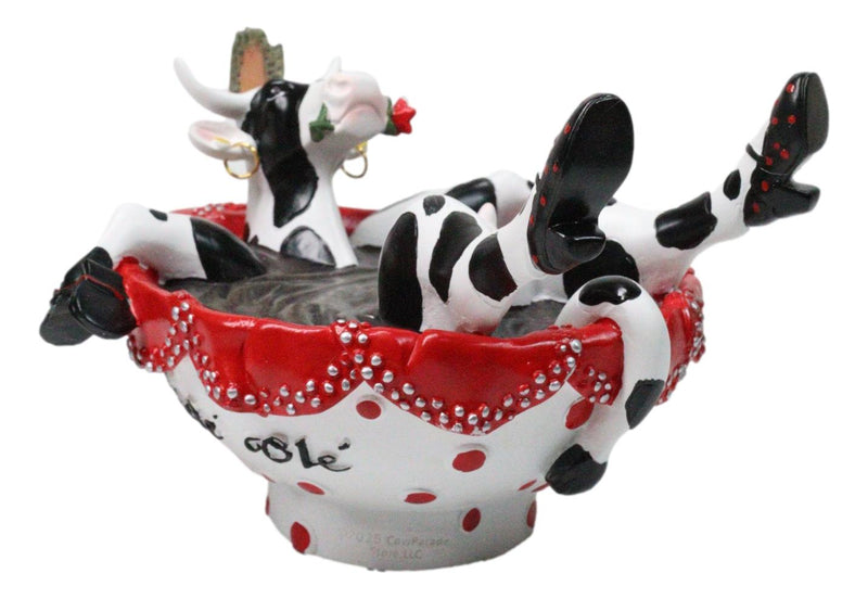 Cow Parade Cafe Ole Latin Culture Coffee Cup Bathing Cow Collector's Figurine
