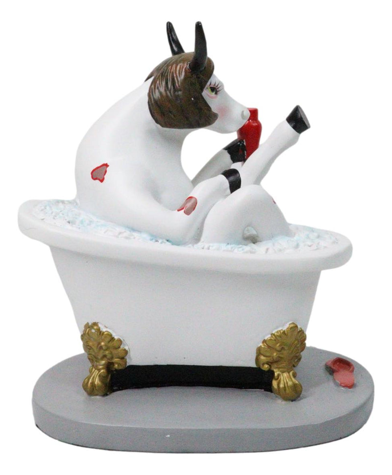 Cow Parade Victorian Bathtub Hot Scene Amore Pin Up Cow Collector's Figurine