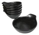 Pack Of 6 Black Kokuyo Minimalist Small Ponzu Tonsui Salad Bowls With Handle 5oz