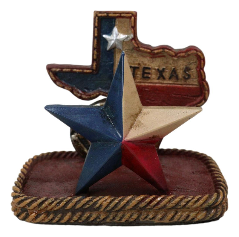 Rustic Western Star State Of Texas Map Horseshoe Ropes Napkin Or Card Holder