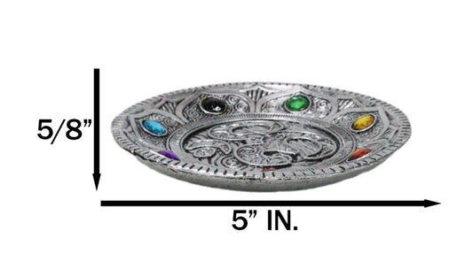 Feng Shui Buddha Ohm Symbol Lotus Mandala With 7 Chakra Gems Incense Burner - Ebros Gift