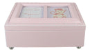 Sweet Girl Happiness And Love Baby Shower Pink Burlwood Musical Trinket Box