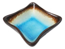 Set Of 6 Blue Sky Aozora Kannyu Ceramic Wavy Square Shaped Sauce Dishes 2.75"