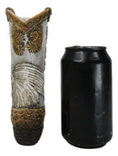 Rustic Country Rooster With Floral Blossoms Spring Time Cowboy Boot Money Bank