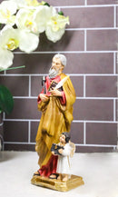 Christian Apostle of Jesus Saint Matthew Evangelist With Angel Figurine 8"H